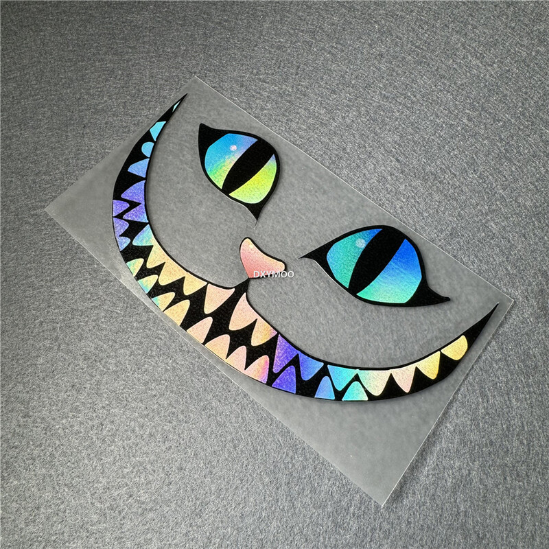 Naljepnice za automobile Reflektirajuće za Cheshire Cat Fini Crtani Osmijeh Zubi Motorne utrke Karoserija Auto Kamion Naljepnice za prozore Vodootporne
