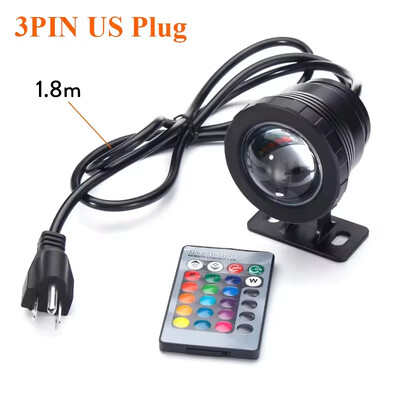 Υποβρύχιος λαμπτήρας LED RGB Spotlight AC 110V 220V DC 12V 15W 10W Landscape Lamp Flood Light Εξωτερικό Σιντριβάνι Κήπου Διακόσμηση πισίνας