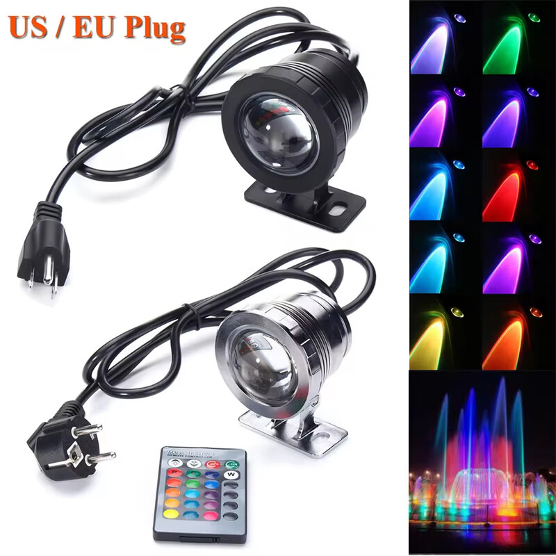 Podvodna RGB LED reflektorska žarulja AC 110V 220V DC 12V 15W 10W Pejzažna svjetiljka Reflektor Vanjska vrtna fontana Dekoracija bazena