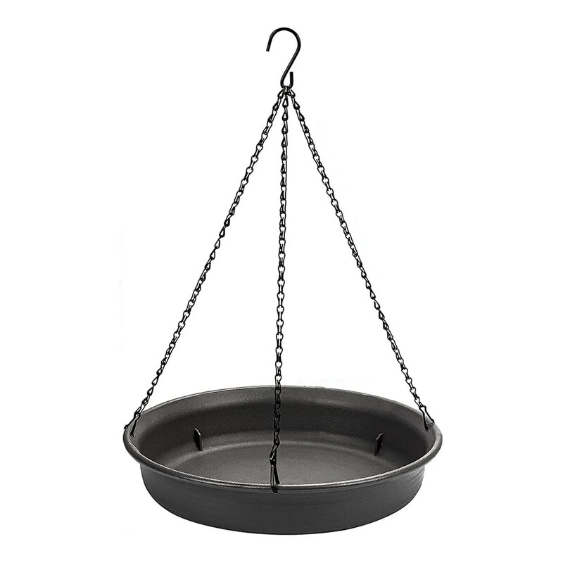 Piekārts putnu barotājs āra vannas paliktnis Putnu ūdens dzēriens āra barotava Dārza pagalma apdare Plastmasas putnu barotava Mājdzīvnieku piederumi