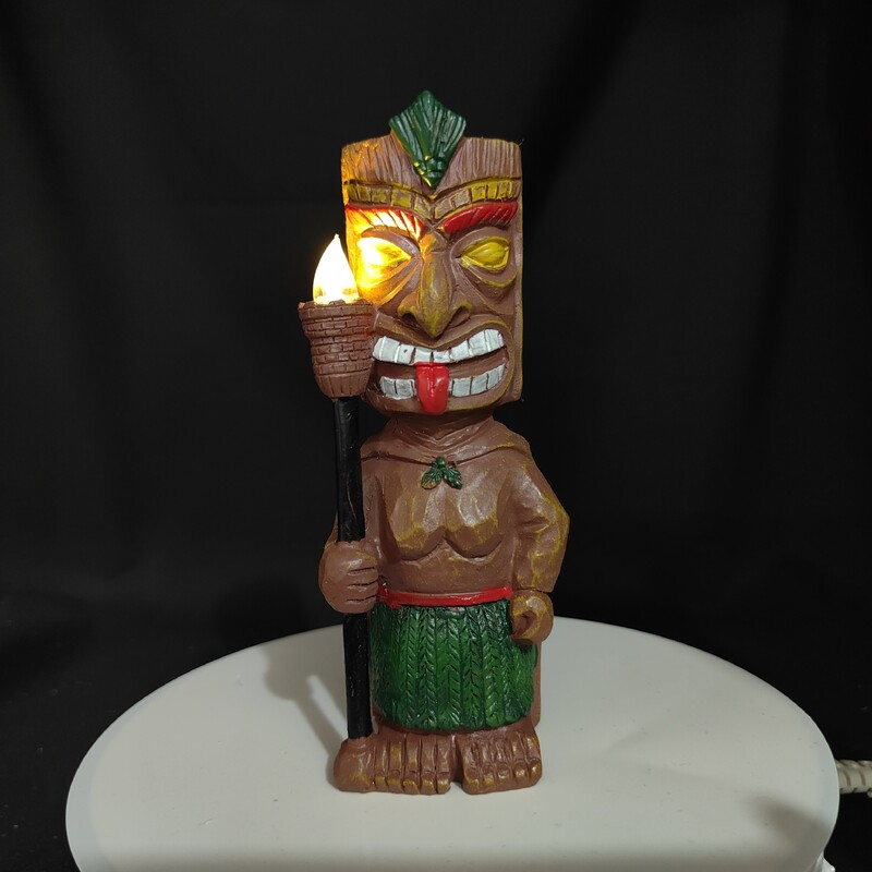 Drevna mayanska totemska skulptura sunčeve baklje, kućni vanjski vrt noćna dekoracija vrtna skulptura ukrasi