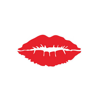 Sarkanas lūpu skūpstu uzlīmes Automašīnu stils Automašīnas Automašīnas Bufera Logu Vinila Uzlīmes Uzlīmes DIY Dekors 8x4cm Seksīgi auto aksesuāri