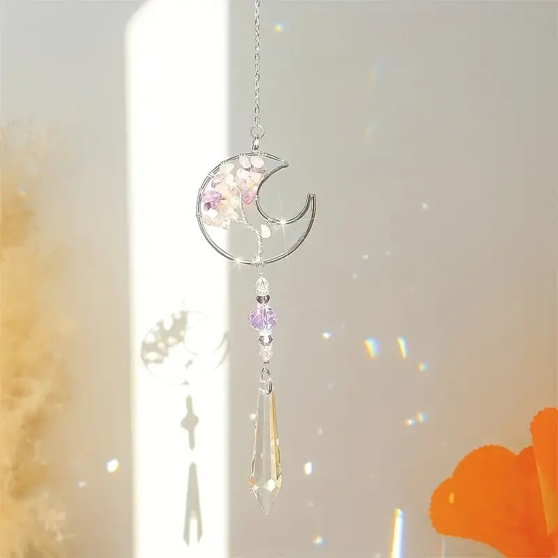 1 kom Ljubičasti privjesak Drvo života od šljunka za vjenčanja, zabave i uređenje doma, privjesci za vrtnu terasu, privjesci za automobile i sunčani sat