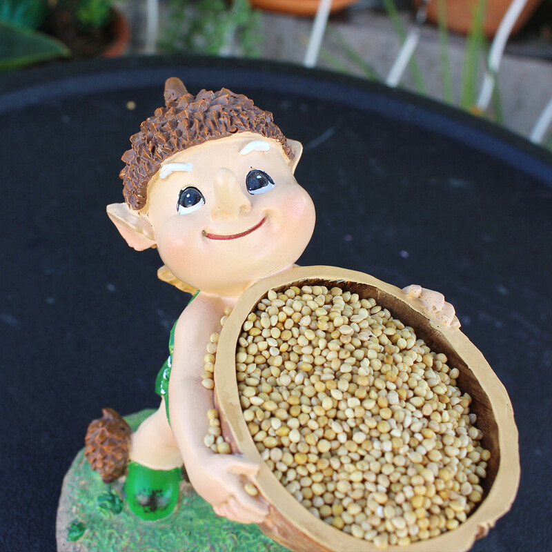 1 kom Walnut Elf uređaj za hranjenje ptica, vanjski vrtni uređaj za hranjenje ptica, vrtni ukrasni ukras