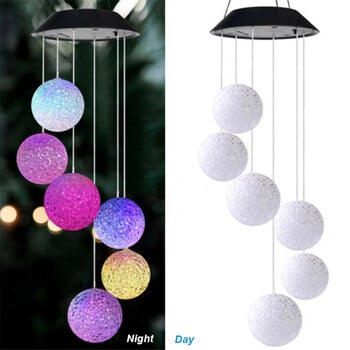 Φορητό ηλιακό LED Wind Chime Light Κρεμαστό φωτιστικό εξωτερικού χώρου αδιάβροχο που αλλάζει χρώμα Χριστουγεννιάτικο πάρτι Διακόσμηση κήπου γάμου