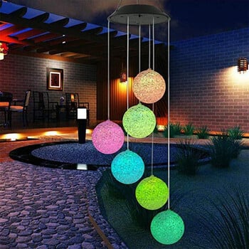 Φορητό ηλιακό LED Wind Chime Light Κρεμαστό φωτιστικό εξωτερικού χώρου αδιάβροχο που αλλάζει χρώμα Χριστουγεννιάτικο πάρτι Διακόσμηση κήπου γάμου