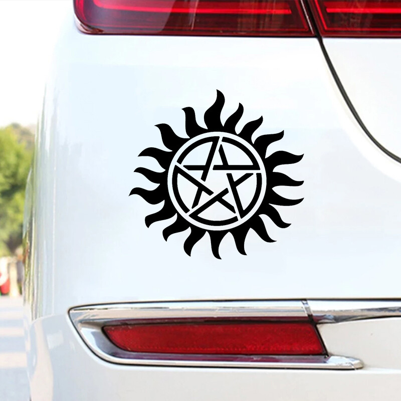 Pentagrammas sātana simbola uzlīme uzlīme auto kravas automašīna motocikla logs ūdensizturīgs vinila uzlīme automašīnu aksesuāru dekors