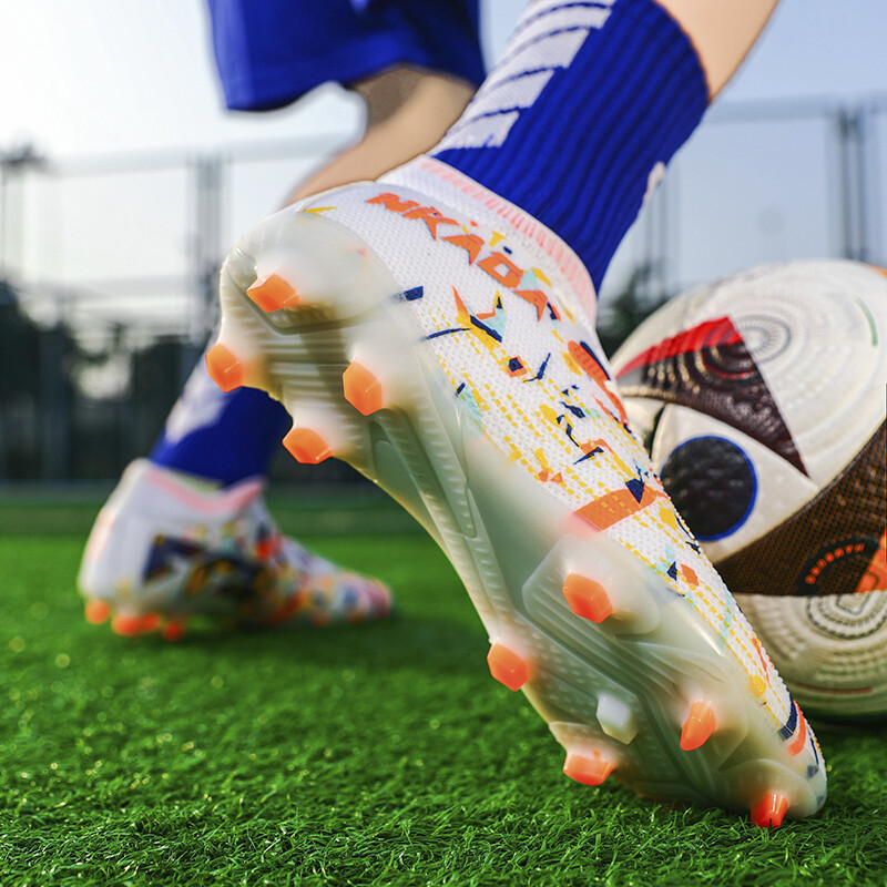 Muške TF/FG nogometne kopačke Visoke nogometne cipele Udobne prozračne travnate neklizajuće tenisice za trening Vanjska obuća