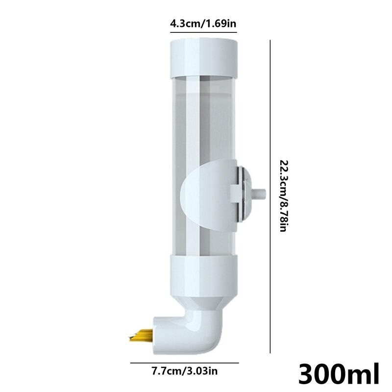 Putnu ūdens padeve Automātiskais putnu būrī piekarināms papagailis ūdens dozators būra budgie dzērāju pudeles akrila ūdens padevējam