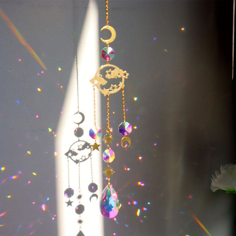 1kom planetarnog sustava kristalni hvatač sunca mjesec zvijezda vrtlarstvo kristalni blagdanski ukrasi za zabavu privjesak