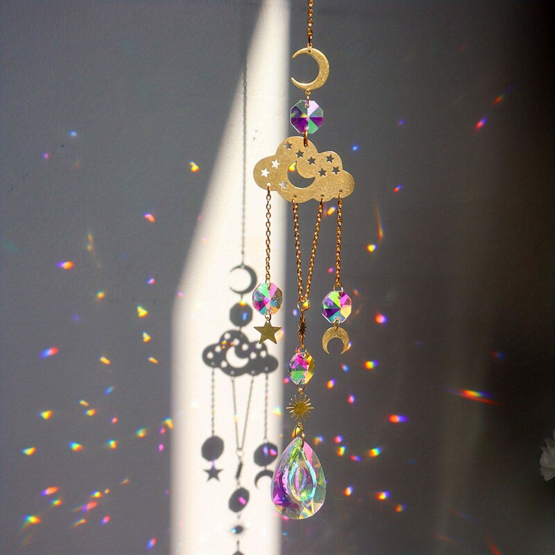 1kom planetarnog sustava kristalni hvatač sunca mjesec zvijezda vrtlarstvo kristalni blagdanski ukrasi za zabavu privjesak