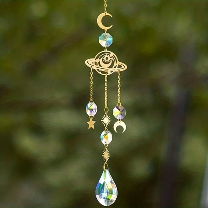 1kom planetarnog sustava kristalni hvatač sunca mjesec zvijezda vrtlarstvo kristalni blagdanski ukrasi za zabavu privjesak