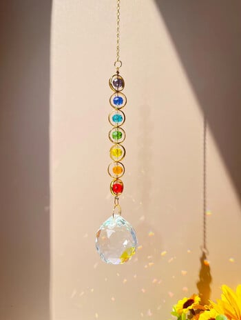 1 τμχ Crystal Suncatcher Mobile Meditation Διακοσμητικό σπίτι Rainbow Maker Prism Suncatcher (Rainbow and Fantasy)