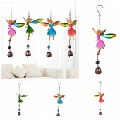 Viseće zvono Retro vilinska zvona vjetra Ručno izrađena realistična zvona vjetra u boji Viseća metalna zvona vjetra na otvorenom