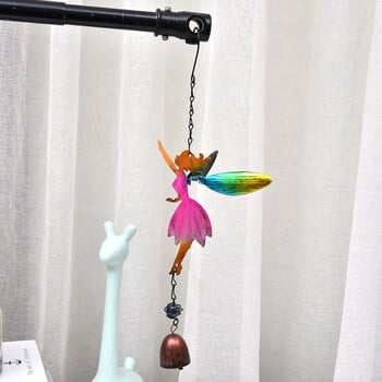 Κρεμαστό κουδούνι Retro Fairy Angel Wind Chimes Χειροποίητο ρεαλιστικό Fairy Wind Bell Χρωματιστό κρεμαστό μεταλλικό ανεμοδήγημα εξωτερικού χώρου