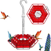 Ταΐστρες Hummingbird για Υπαίθρια Κρεμαστά Εύκολα καθαρίζονται και ξαναγεμίζονται, Τροφοδότης Humming Bird με πέρκα και ενσωματωμένη τάφρο μυρμηγκιών