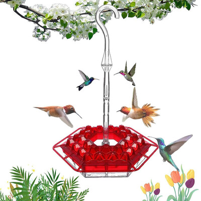 Viegli tīrāmas un uzpildāmas kolibri barotavas brīvā dabā, kolibri barotavas ar asari un iebūvētu skudru grāvi