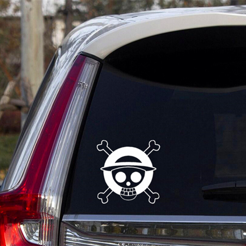 Naljepnice za automobile Luffy Pirates Anime Smiješni reflektirajući ukrasi za čep spremnika goriva Vjetrobransko staklo Branik Prtljažnik motocikla Laptop