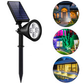 Solar Spot Lights Εξωτερικά αδιάβροχα φώτα εδάφους Ηλιακό ή βύσμα με τροφοδοσία για Pathway Garden Yard Landscape Lighting Decor