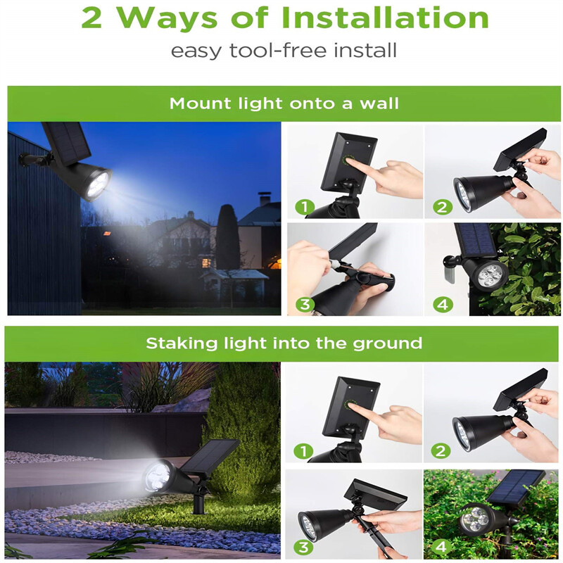Solarna reflektorska svjetla Vanjska vodootporna zemaljska svjetla Solarna ili utičnica za rasvjetu staze, dvorišta, pejzažna rasvjeta, Dekorativna svjetiljka