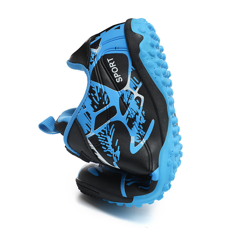 Bērnu futbola apavi Rotācijas sprādze FG/TF potīšu zābaki Neslīdoši zēni un meitenes, bērnu futbola apavi iekštelpu treniņiem