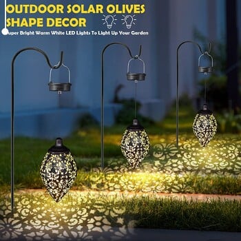 Solar Landscape Light Αδιάβροχο Φανάρι Υπαίθρια Κρεμαστά Ηλιακά Φανάρια για Κούφιο Διακοσμητικό Φωτιστικό Προβολής Αυλής Κήπου