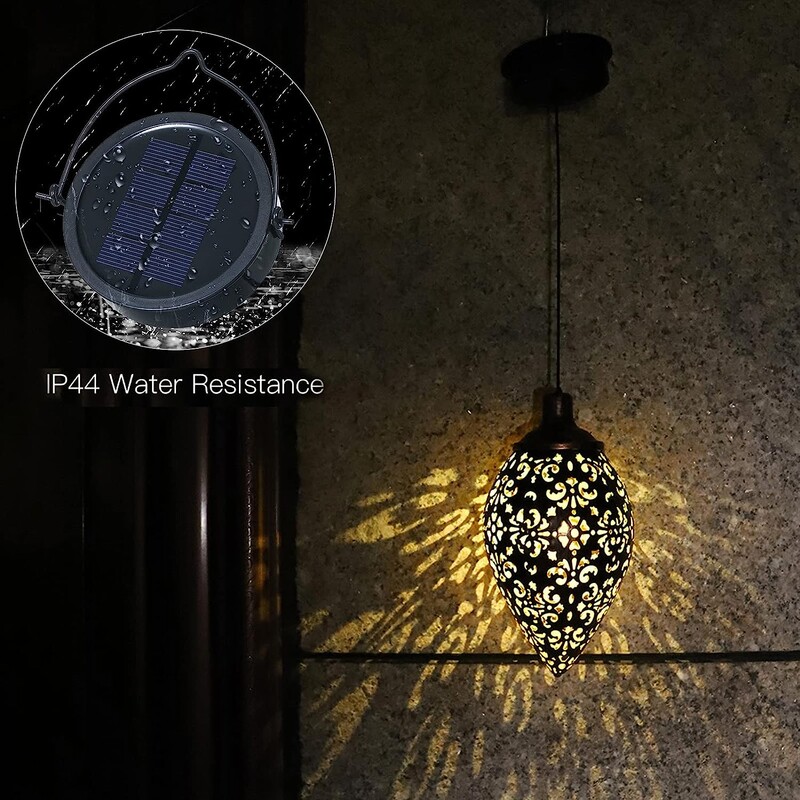 Solarna svjetiljka za krajolik Vodootporna svjetiljka Vanjska viseća solarna svjetiljka za dvorište Šuplja ukrasna projekcijska svjetiljka