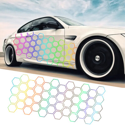 Универсална автомобилна графика Honeycomb Open Style Sticker Auto Graphics Honeycomb Decor Tuning Страничен стикер за автомобил за BMW Benz Audi