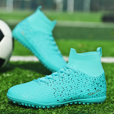 Vīriešu futbola apavi skavas Profesionāli augstas augšdaļas elpojoši sporta futbola apavi iekštelpām ārā