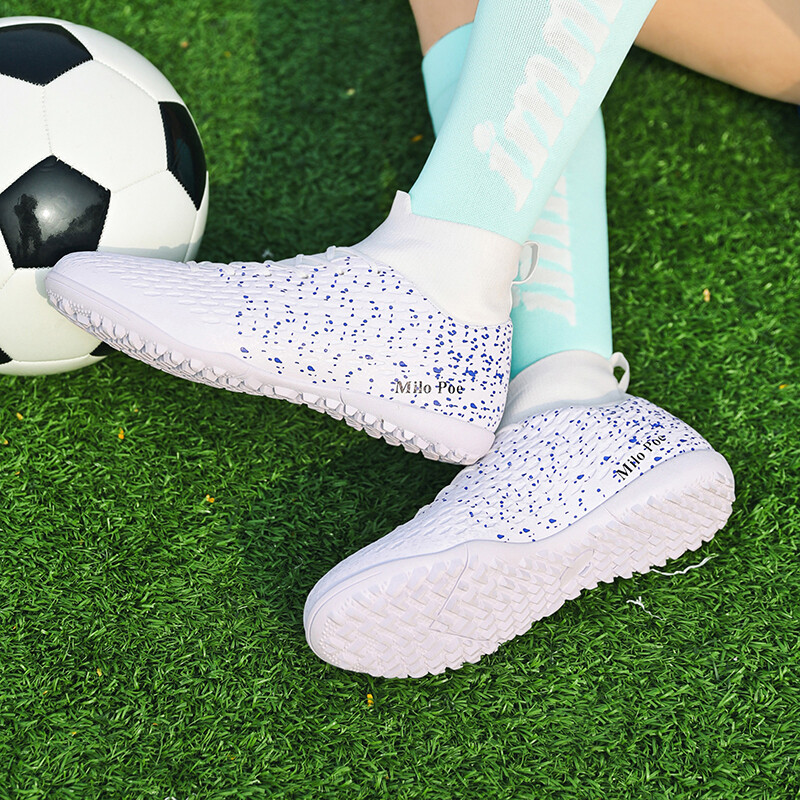 Vīriešu futbola apavi skavas Profesionāli augstas augšdaļas elpojoši sporta futbola apavi iekštelpām ārā