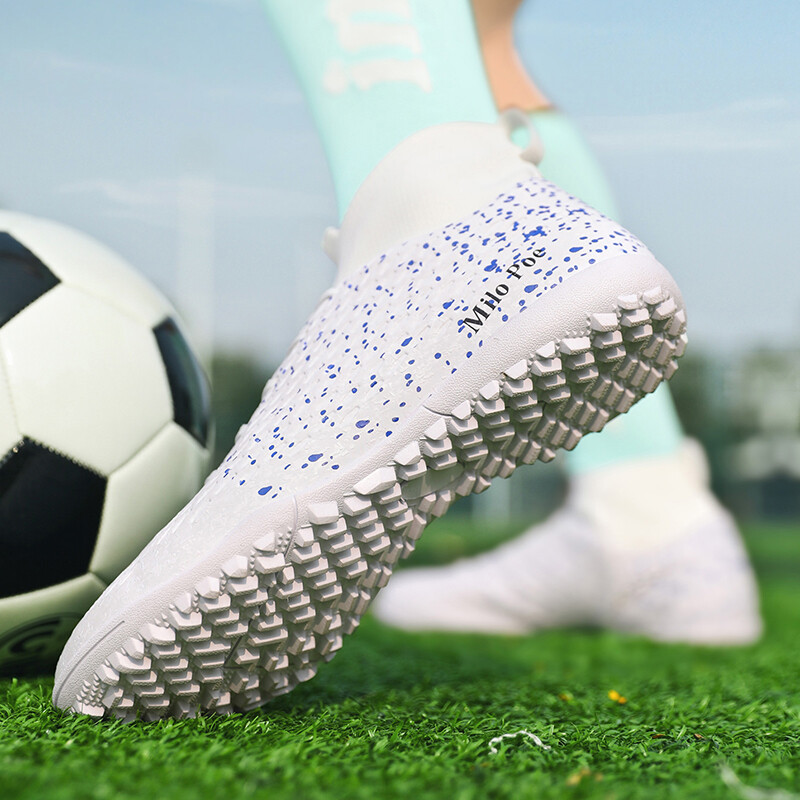 Vīriešu futbola apavi skavas Profesionāli augstas augšdaļas elpojoši sporta futbola apavi iekštelpām ārā