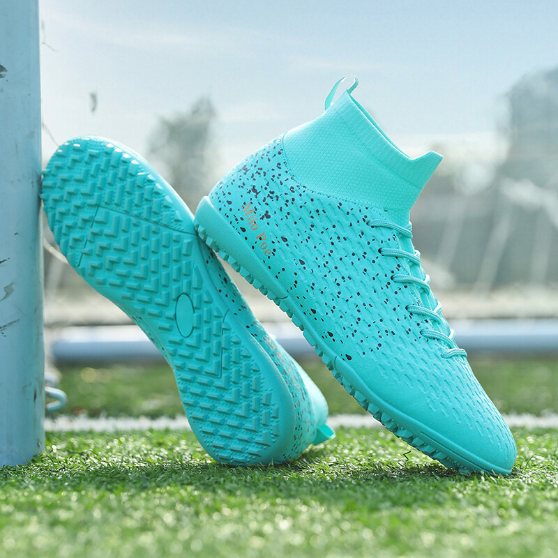Vīriešu futbola apavi skavas Profesionāli augstas augšdaļas elpojoši sporta futbola apavi iekštelpām ārā