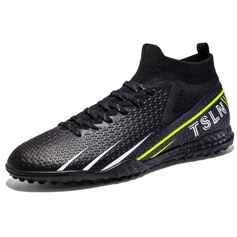 Unisex-Cleats futbola apavi lielam zēnam Fg/ag Futbola apavi ar augstu smailēm jaunatnes profesionāliem treniņiem ar zālienu iekštelpu potītei