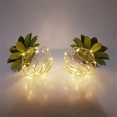 PAMNNY LED saulės ananasų pakabinamas žibintas, atsparus vandeniui lauko pasakų sodo šviestuvas, skirtas festivalio vestuvių vakarėliui, medžio vejos lempos dekoravimui