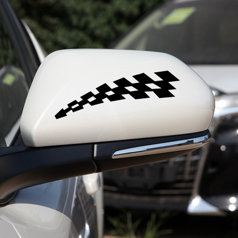 2P naljepnice za automobile Checker Zastava F1 Racing JDM Reflektirajuća dekoracija za ogrebotine Krilo Branik Retrovizori Branik Motocikli D2