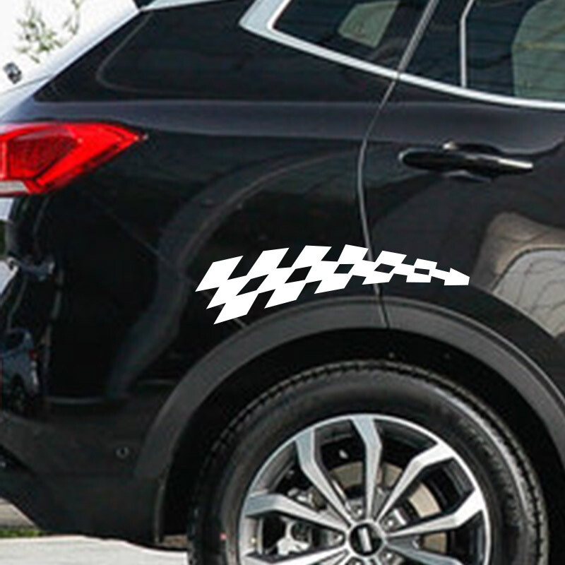 2P naljepnice za automobile Checker Zastava F1 Racing JDM Reflektirajuća dekoracija za ogrebotine Krilo Branik Retrovizori Branik Motocikli D2