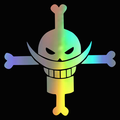 G162 Auto uzlīmes Whitebeard Pirates Marine Atstarojošs dekors degvielas tvertnes vāciņam, bufera bagāžniekam Motocikla ķiverei klēpjdatoram