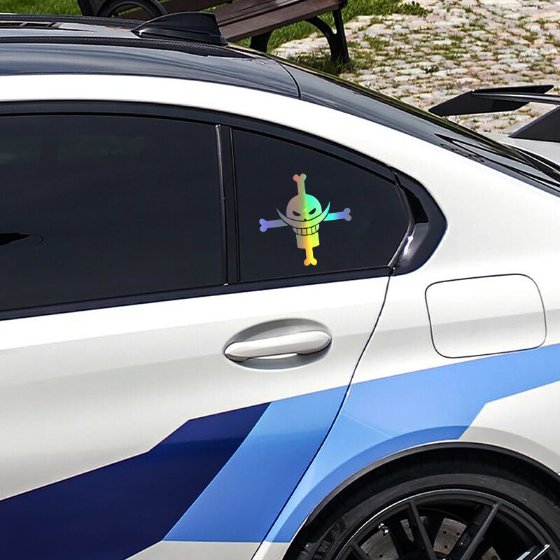 G162 Auto uzlīmes Whitebeard Pirates Marine Atstarojošs dekors degvielas tvertnes vāciņam, bufera bagāžniekam Motocikla ķiverei klēpjdatoram