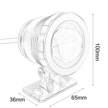 10W/20W Οριζόντιος φωτισμός Υποβρύχια Πισίνα Αδιάβροχο Spotlight 12V IP68 RGB Art Decor κήπου+24 πλήκτρα Τηλεχειριστήριο