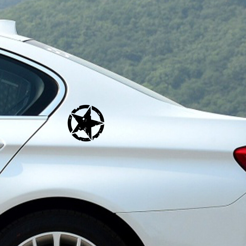 G111 12X12CM automašīnu uzlīmes 3 krāsu zvaigznītes, grafiskas motociklu uzlīmes Vinila automobiļu stila uzlīmes