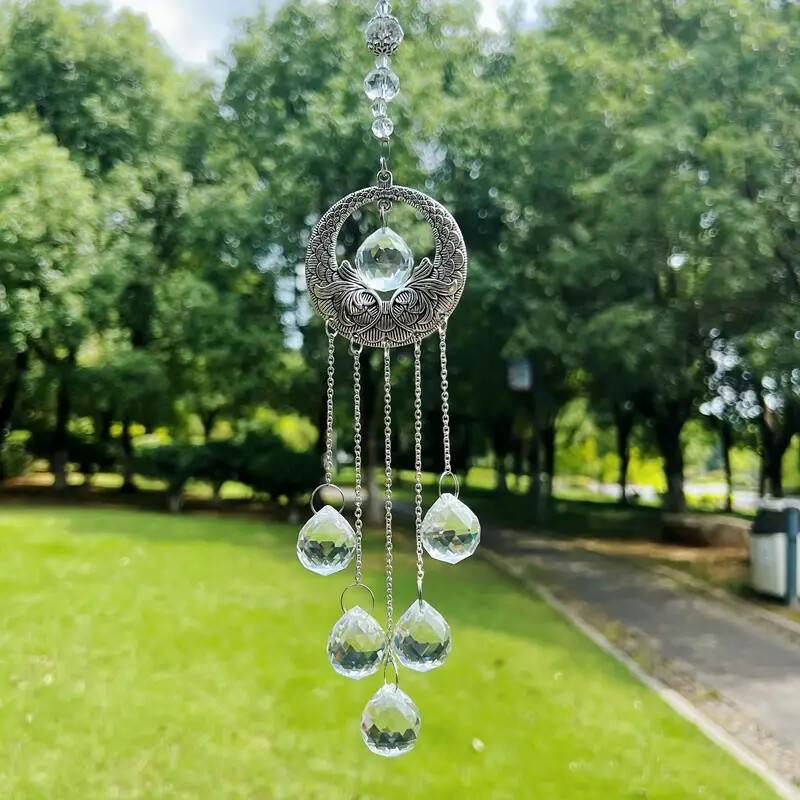 1kom Crystal Prism Trap, staklena prizma koja visi na prozoru ukrasna zvona za vjetar dugina sunčana zamka kućni vrt trijem