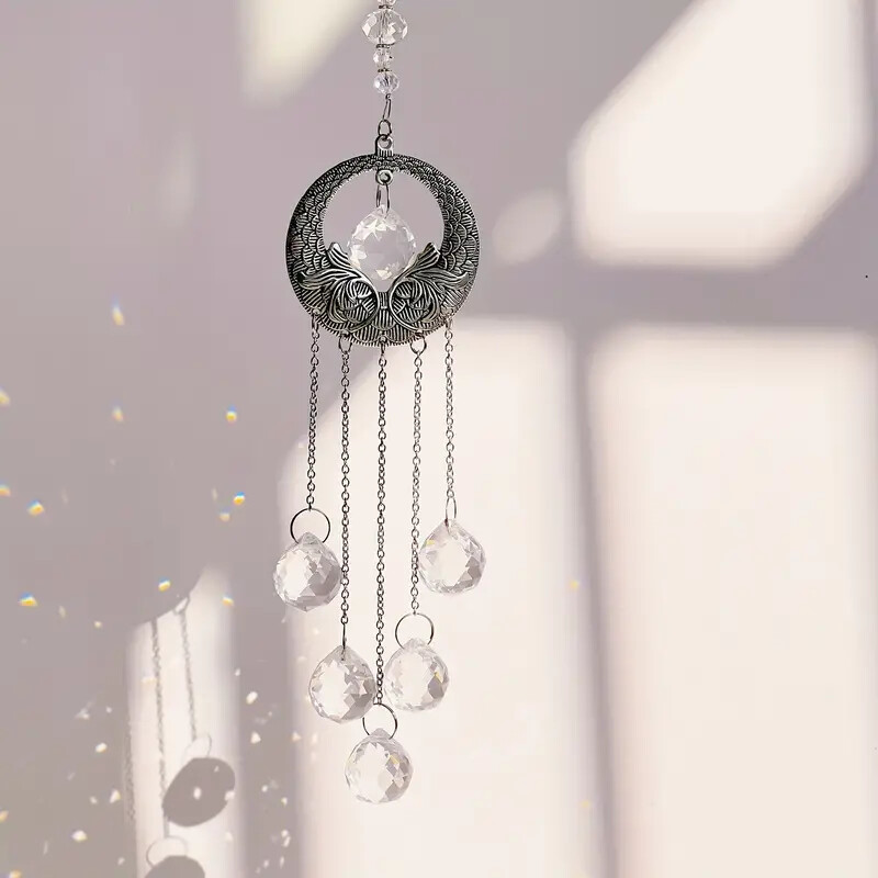 1kom Crystal Prism Trap, staklena prizma koja visi na prozoru ukrasna zvona za vjetar dugina sunčana zamka kućni vrt trijem