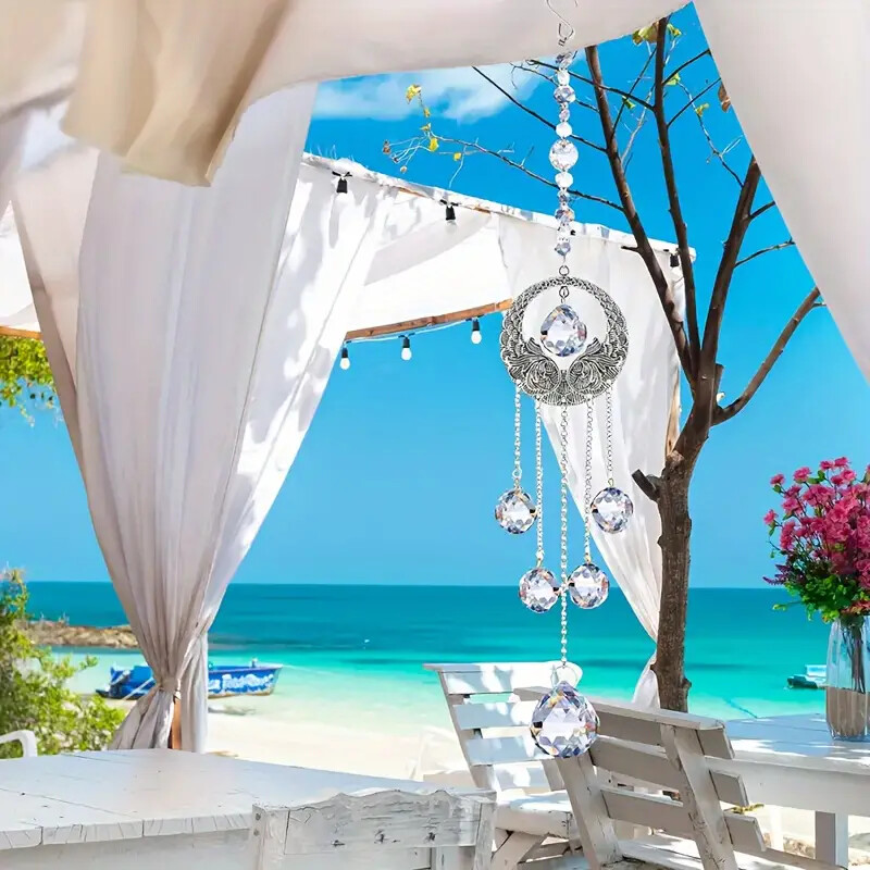 1kom Crystal Prism Trap, staklena prizma koja visi na prozoru ukrasna zvona za vjetar dugina sunčana zamka kućni vrt trijem