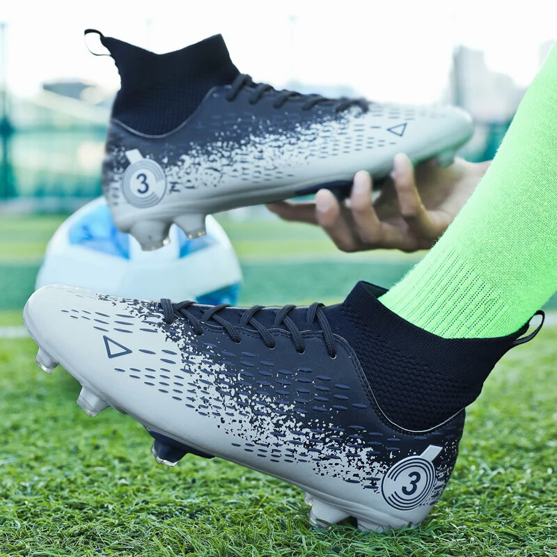 FG/TF kopačke za nogomet na travi protiv klizanja, široka verzija muških visokih kopački