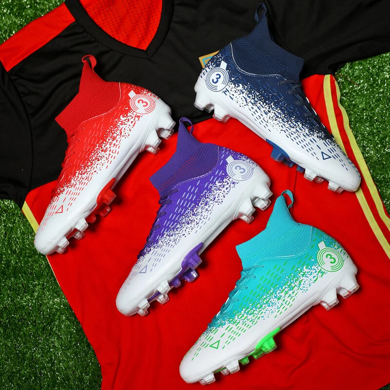 FG/TF kopačke za nogomet na travi protiv klizanja, široka verzija muških visokih kopački