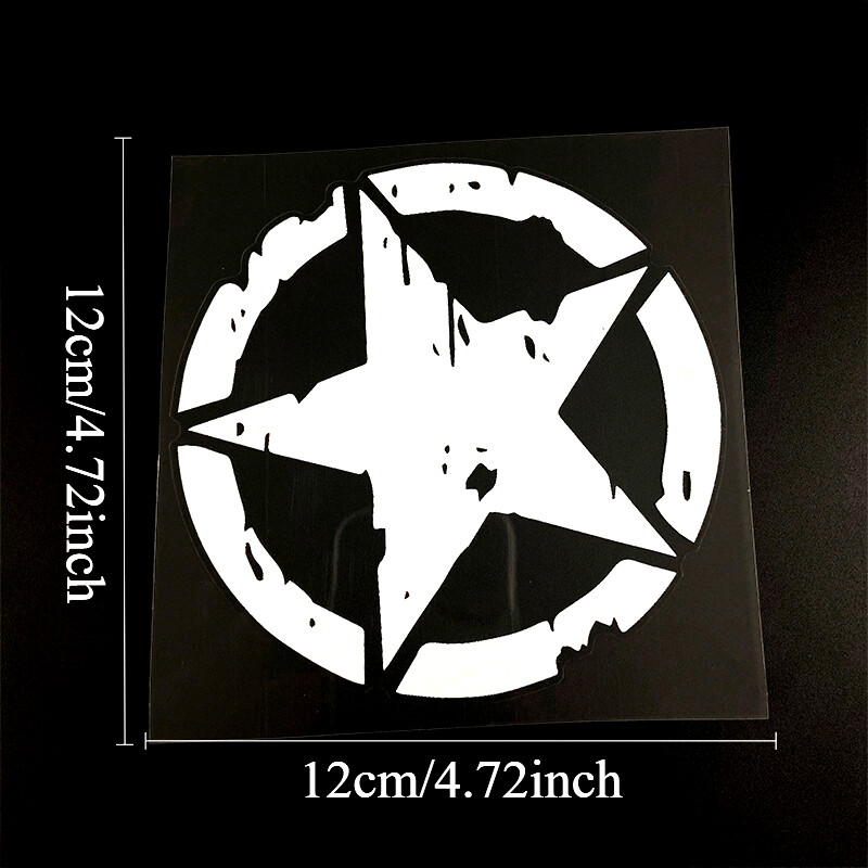 1PC Naljepnice za motocikl s petokrakom Zvijezda Vodootporni Spremnik goriva za motocikle Blatobran Obloga kacige Dekor Motocross Logo Vinilne naljepnice