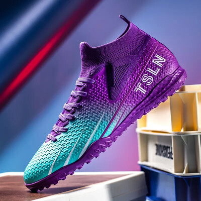 Vīriešu futbola apavi TF/FG Futbola zābaki ar augstu potīti Īpaši viegli, neslīdoši ar augstu augšpusi, ērti āra treniņu apavi Drop Shipping