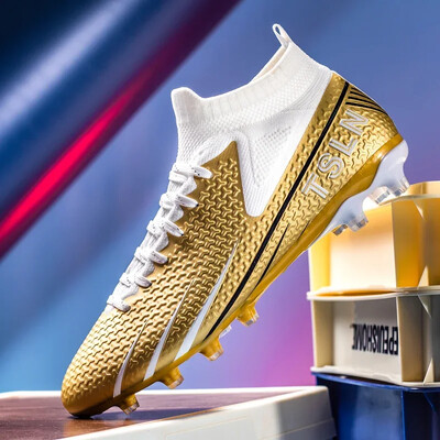 Vīriešu futbola apavi TF/FG Futbola zābaki ar augstu potīti Īpaši viegli, neslīdoši ar augstu augšpusi, ērti āra treniņu apavi Drop Shipping