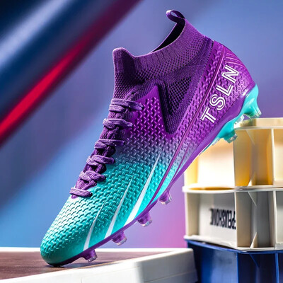 Vīriešu futbola apavi TF/FG Futbola zābaki ar augstu potīti Īpaši viegli, neslīdoši ar augstu augšpusi, ērti āra treniņu apavi Drop Shipping