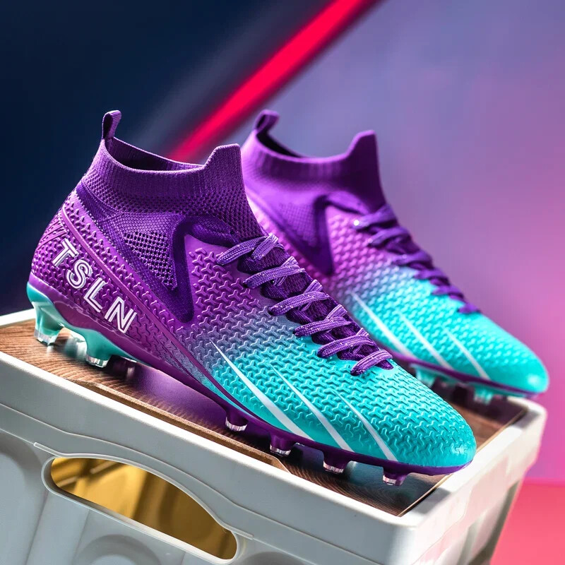 Vīriešu futbola apavi TF/FG Futbola zābaki ar augstu potīti Īpaši viegli, neslīdoši ar augstu augšpusi, ērti āra treniņu apavi Drop Shipping